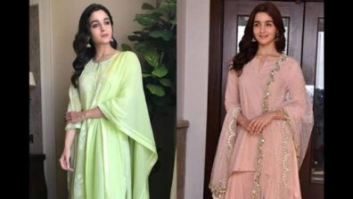 There’s No Such Thing As Too Much Pastels & Alia Bhatt Seems To Agree! Anarkali Or Minimal Suit Or Patal Suit: Which Pastel Suit Would You Pick?