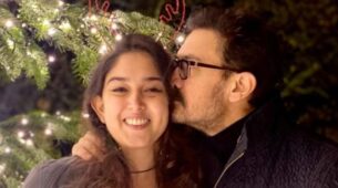 Aamir Khan gives an adorable peck on daughter Ira Khan’s cheeks to express love, fans melt