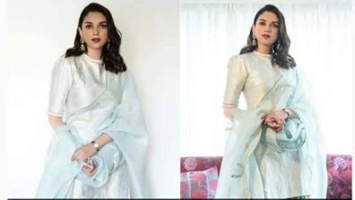 Aditi Rao Hydari’s ethnic look in an icy blue sharara is all about grace, elegance, and royalty, pics here