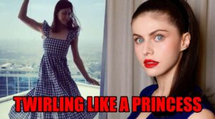 Alexandra Daddario is twirling like a Princess in chequered dress, fans can’t stop drooling