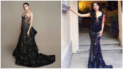 Alia Bhatt Vs Janhvi Kapoor: Which Diva’s Black Gown Would You Wear For A Glam Night Out?