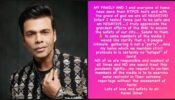 All of us are responsible: Karan Johar issues clarification regarding private gathering after testing negative for Covid-19