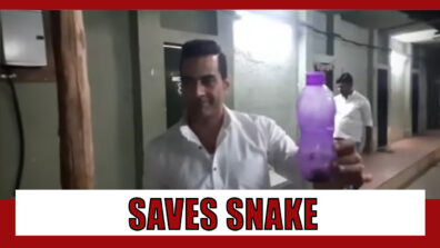 Anupamaa fame Sudhanshu Pandey turns saviour for a baby snake, check video