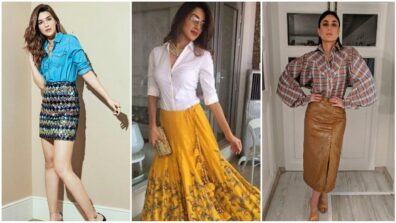 Be the Fashion boss in your simple Skirt and Shirt fashion like Kriti Sanon, Kiara Advani and Kareena Kapoor