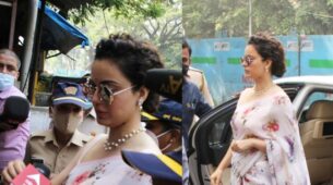 Big News: Kangana Ranaut appears in front of Mumbai Police to record statement in anti-farmer social media post