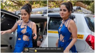 Bigg Boss OTT diva Urfi Javed gets trolled once again for controversial blue outfit, fans says ‘isko darji ke paas bhejo’