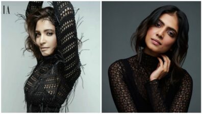 Black Beauties: Anushka Sharma and Malavika Mohanan look stunning in high-neck lace dress