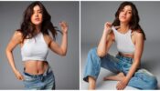Bookmark Shanaya Kapoor’s Halter Neck White Crop Top & Blue Ripped Boyfriend Jeans For Long-Lasting Impression
