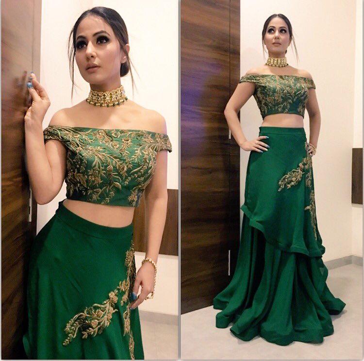 Boss Lady Hina Khan Stuns Us With Her All Green Look, See Pictures Here - 1