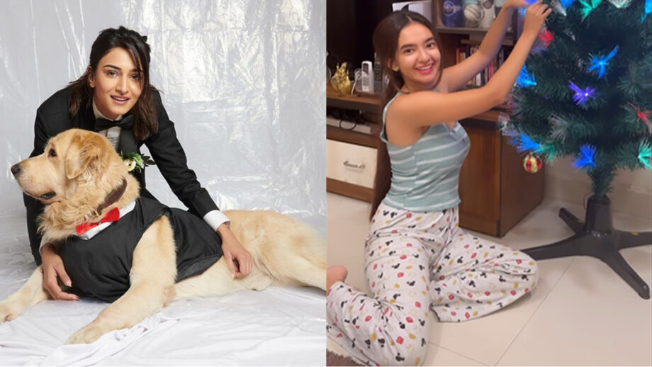 Erica Fernandes and Anushka Sen ring in Christmas vibes with their 'paw buddies', you can't handle the cuteness 523820