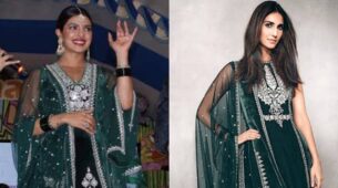 Fashion Face-Off: Priyanka Chopra Vs Vaani Kapoor: Which Diva Do You Think Pulled Off The Bottle Green Velvet Sharara Set Better?