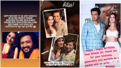 Friendship Goals: Madhuri Dixit, Kriti Sanon and Tara Sutaria shower love on Riteish Deshmukh on his special day