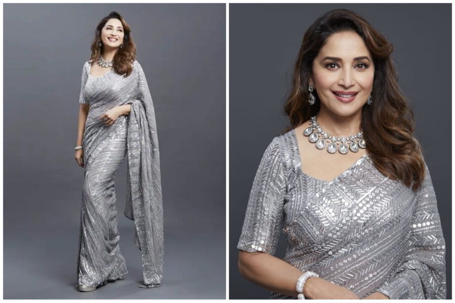 Gear Up For The Festive Season In These Trendy Saree Styles Of Madhuri Dixit To Look Splendid - 2