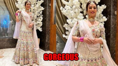 Gorgeous in White: Divyanka Tripathi looks gorgeous in white embroidered lehenga, fans love it