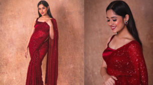 [Video] Jannat Zubair grooves to ‘Lazy Lad’ in transparent Red Saree