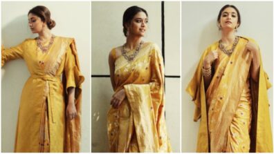 In Pics: Keerthy Suresh Goes Vintage In Yellow Saree: Fans Left Stunned