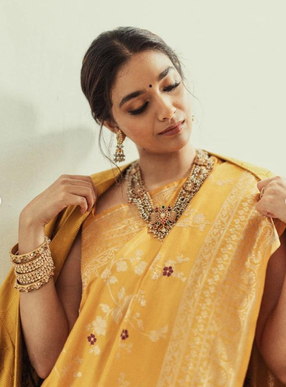 In Pics: Keerthy Suresh Goes Vintage In Yellow Saree: Fans Left Stunned - 2