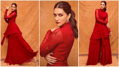 In Pics: Kriti Sanon Looks A Hot Babe In This Elegant Red Outfit