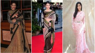 Jacqueline Fernandez, Aishwarya Rai and Katrina Kaif look high-spirited in full sleeve Sabyasachi nine-yard