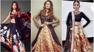 Jacqueline Fernandez, Kareena Kapoor and Anushka Sharma are scintillating, hot beauties in dark-shade floral lehengas, are you in love?