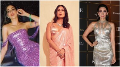 Janhvi Kapoor To Karisma Kapoor: Divas In Pastel Glittery Outfits