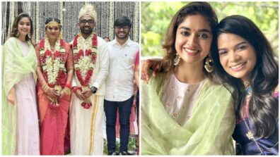 Keerthy Suresh’s South Indian marriage pictures go viral, check