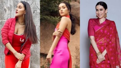 Neha Dhupia, Shraddha Kapoor Or Karisma Kapoor: Which Divas Aced In Red Pink Outfit Better: Vote Now