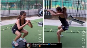 KKK 11 diva Anushka Sen spotted hustling and sweating it out in the gym, Divyanka Tripathi reacts