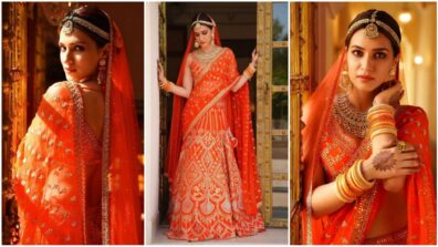 Kriti Sanon Is All Beauty Bride Goal As She Aces In Seema Gujral’s Orange Lehenga