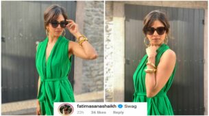 Malavika Mohanan swoons Fatima Sana Sheikh with her swag in green wrap-around dress