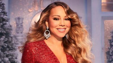 Mariah Carey Looked Fabulous In A Skintight Red Sequin Dress To Celebrate The End Of Halloween & The Start Of Christmas, Take Cues