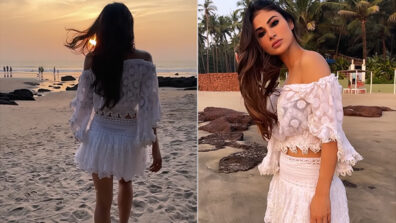 Mouni Roy goes for ‘barefoot’ walk on the beach in short skirt and crop top