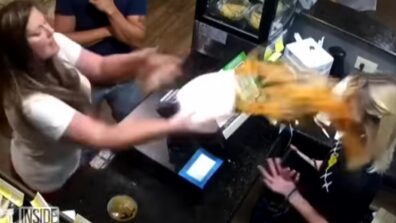 Oh No! A video of an angry customer throwing soup at a restaurant manager’s face has gone viral, Watch a shocking moment