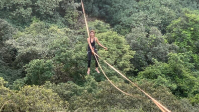 OMG: Sriti Jha caught on camera hanging dangerously almost 1000 ft above land, don’t try this stunt at home