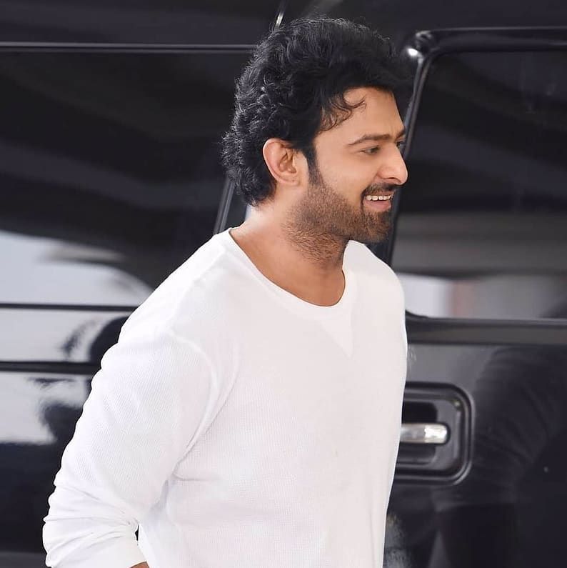 Oozing Swag in White t-shirt vs Stunning in the black full-sleeved t-shirt: Which swag look of Prabhas appeals you the most? - 3