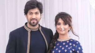 Radhika Pandit makes a filmy hair flip and refers to Yash as her private photographer