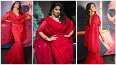 Radiant In Red! Shriya Saran Donned A Red Sharara Set And It Is An Inspiration For New Brides