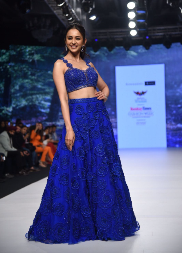 Rakul Preet Singh Is A Bomb In Shimmery Blue Lehenga: See Pics - 3