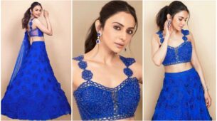 Rakul Preet Singh Is A Bomb In Shimmery Blue Lehenga: See Pics