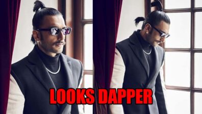 Ranveer Singh looks super hot and dapper in monochrome attire with ponytail, fans comment ‘kadak’