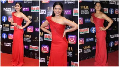 Ravishing In Red! Rashmika Mandanna Looked Regal In Red Bodycon Gown; Take A Look