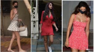 Retro Queens Tara Sutaria, Nora Fatehi and Disha Patani revive in polka dot mini dress