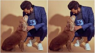 Riteish Deshmukh Raises The Bar As He Poses In Elegant Suit Besides His Pet Dog