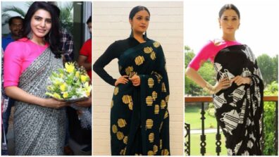 Samantha Ruth Prabhu, Keerthy Suresh and Tamannaah Bhatia are ‘classy damsels’ in stylish Masaba Gupta sarees, who is your favourite?