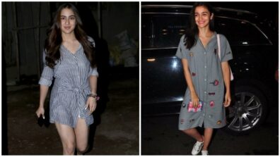 Sara Ali Khan and Alia Bhatt are winning hearts in classy shirt dresses, fans in awe