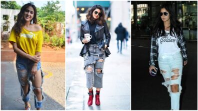 Sara Ali Khan, Priyanka Chopra and Katrina Kaif flaunt their hot pair of legs in ripped denim jeans, see viral pics