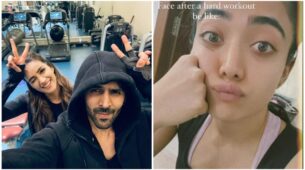 Shehzaada Diaries: Kriti Sanon and Kartik Aaryan engage in a fun workout session, Rashmika Mandanna say, ‘face after a hard workout’