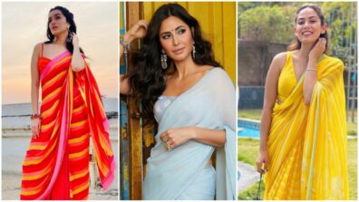 Shraddha Kapoor, Katrina Kaif and Mira Kapoor like to Keep it desi and hot in silk saree and sleeveless blouse