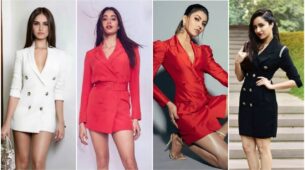 Tara Sutaria, Janhvi Kapoor, Urvashi Rautela and Shraddha Kapoor’s blazer mini dress looks pronounce empowerment