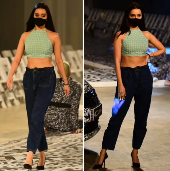 Throwback To When Shraddha Kapoor Was Prepping To Set The Ramp On Fire In A Halter-Neck Crop Top And Denim Pant - 1